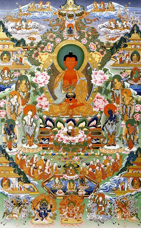 Buddha Amitabha Pureland Mahasukhavati