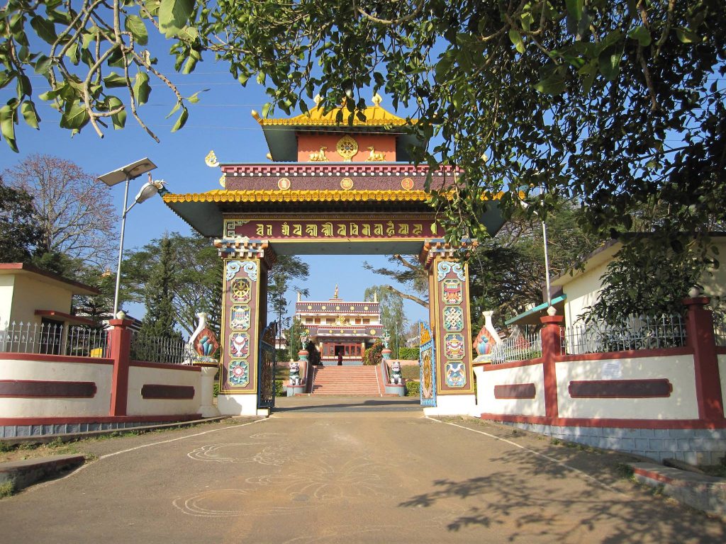 Bylakuppe Monastery Entrance - Choeje Ayang Rinpoche